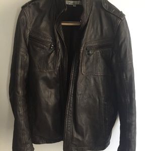 Kenneth Cole New York Leather Jacket (Mens Medium)